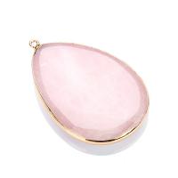 Gemstone Pendants Jewelry, Quartz, with Howlite, Teardrop, more colors for choice, 10mm, Sold By PC