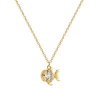 Edelstahl Schmuck Halskette, plattiert, Modeschmuck & für Frau, Goldfarbe, 398mm, verkauft von Strang