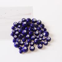 Perles bijoux en porcelaine, fait à la main, violet, Vendu par PC