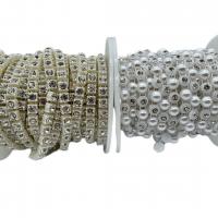 Garland-Strang Perlen, ABS-Kunststoff-Perlen, Spritzlackierung, keine, 16x10mm, 9m/Spule, verkauft von Spule