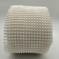 Brin de guirlande de perle, Plastique ABS perle, Placage, plus de couleurs à choisir, 110mm, 9m/bobine, Vendu par bobine