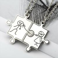 Couple Necklace Stainless Steel plated fashion jewelry & Unisex Sold By Strand