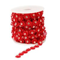 Garland-Strang Perlen, ABS-Kunststoff-Perlen, mit Strass, keine, 18mm, verkauft von Spule