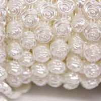 Grano guirnalda Strand, Perlas de plástico ABS, beige, 12mm, 9m/Carrete, Vendido por Carrete
