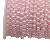 Brin de guirlande de perle, Plastique ABS perle, plus de couleurs à choisir, 6mm, Vendu par bobine