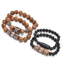 Gemstone Bracelets, Natural Stone, with Tibetan Agate, Unisex, more colors for choice, The beadsuff1a8mmuff0c12mmuff0cagateuff1a39x14mmuff0c42x14mm, Sold By PC