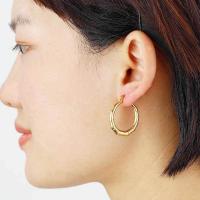 Stainless Steel Hoop Earring plated fashion jewelry & for woman 25mm Sold By Pair