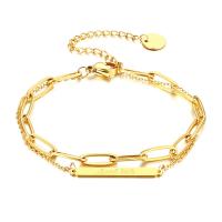Stainless Steel smycken Armband, ROSTFRITT STÅL, plated, mode smycken & för kvinna, guld, Säljs av Strand