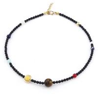 Natural Gemstone Necklace Natural Stone with Zinc Alloy Unisex Sold By PC