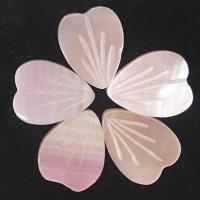 Natural Pink Shell Pendants, Pearl Shell, Heart, polished, DIY, mixed colors, 9x12mm, Sold By PC