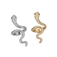 Tibetan Style Cuff Finger Ring, Snake, plated, Unisex, more colors for choice, 19x57mm, Sold By PC