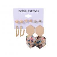 Zinklegierung Ohrring-Set, Stud Ohrring, plattiert, 5 Stück & Modeschmuck & für Frau, frei von Nickel, Blei & Kadmium, verkauft von setzen
