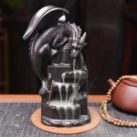 Backflow Incense Burner, Porcelain, plated, for home and office & durable, 190x115mm, Sold By PC