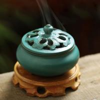 Traditional Ceramic Inserted Burner Incense Seat, Porcelain, plated, for home and office & durable, more colors for choice, 97x80x74mm, Sold By PC