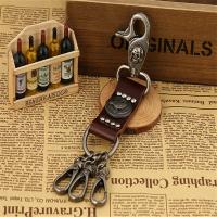 Zinc Alloy Key Clasp with PU Leather fashion jewelry & Unisex nickel lead & cadmium free 180mm Sold By PC