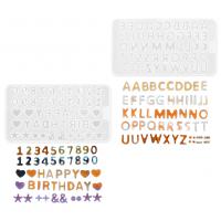 DIY Epoxy Mold Set Silicone Number & Alphabet Letter Shaped for Jewelry Pendant epoxy sticker Sold By PC