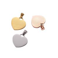 Stainless Steel Heart Pendants, 304 Stainless Steel, plated, fashion jewelry & for woman, more colors for choice, 20x19.50mm, Sold By PC
