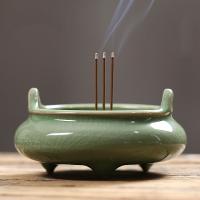 Traditional Ceramic Inserted Burner Incense Seat, Porcelain, plated, for home and office & durable, more colors for choice, nickel, lead & cadmium free, 110x50x80mm, Sold By PC