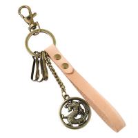 Zinklegierung Schlüssel Verschluss, mit PU Leder, für den Menschen, frei von Nickel, Blei & Kadmium, 180x12mm, verkauft von PC