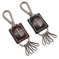 Zinc Alloy Key Clasp with PU Leather for man nickel lead & cadmium free 150mm Sold By PC