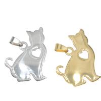 Stainless Steel Animal Pendants, more colors for choice, 40x30x1mm, Hole:Approx 8mm, 10PCs/Bag, Sold By Bag