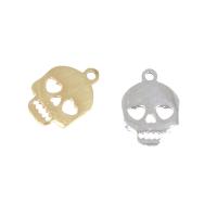 Stainless Steel Skull Pendants, more colors for choice, 14x10x1mm, Hole:Approx 1mm, 10PCs/Bag, Sold By Bag