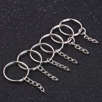 Iron Key Clasp Setting, Donut, original color, nickel, lead & cadmium free, 1.50x25mm, Sold By PC