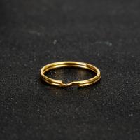Jern split ring, Donut, gylden, nikkel, bly & cadmium fri, 1.50x25mm, Solgt af PC
