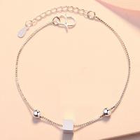Brass Bracelet & Bangle, silver color plated, for woman, Sold Per Approx 7.87 Inch Strand