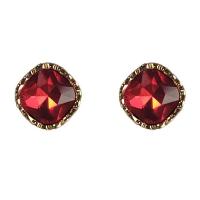 Crystal Earrings Zinc Alloy with Crystal gold color plated & for woman Sold By Pair