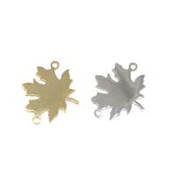 Stainless Steel Connector Maple Leaf Approx 1mm Sold By Bag
