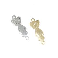 Stainless Steel Connector, Girl, more colors for choice, 21x7x1mm, Hole:Approx 1mm, 10PCs/Bag, Sold By Bag
