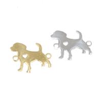 Stainless Steel Connector, Dog, more colors for choice, 20x16x1mm, 10PCs/Bag, Sold By Bag