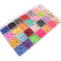 Polymer Clay Spacer Bead printing DIY multi-colored 6mm Approx 2mm Sold By Box