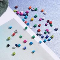 Rainbow Glass Siemenhelmet, Lasi, 24 väri & tee-se-itse, 5x4mm, Reikä:N. 2mm, 3000PC/laatikko, Myymät laatikko