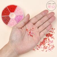 Rainbow Glass Seed Beads, DIY & different size for choice, Hole:Approx 1.5mm, Sold By Box