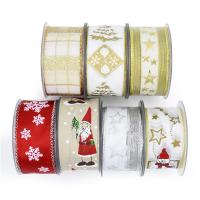 Polyester Ribbon, plated, wedding gift & different styles for choice, more colors for choice, 40mm, 10m/Spool, Sold By Spool