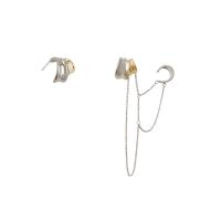 asymmetrische Ohrringe, Messing, plattiert, Modeschmuck & für Frau, Goldfarbe, frei von Nickel, Blei & Kadmium, 110x19mm, verkauft von Paar