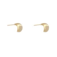 Brass Stud Earring, plated, fashion jewelry & for woman, gold, nickel, lead & cadmium free, 13x12mm, Sold By Pair