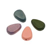 Perles en bois, larme, teints, plus de couleurs à choisir, 18x12x6mm, Trou:Environ 2mm, Vendu par PC