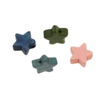 Wood Beads, Star, dyed, more colors for choice, 15x15x5mm, Hole:Approx 2mm, Sold By PC