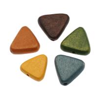 Miçangas de madeira, Triângulo, tingido, Mais cores pare escolha, 17x18x6mm, Buraco:Aprox 1mm, vendido por PC