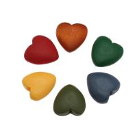 Wood Beads, Heart, dyed & no hole, more colors for choice, 21x20x8mm, Sold By PC