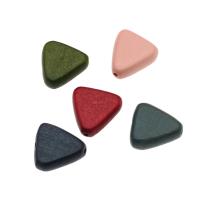 Miçangas de madeira, Triângulo, tingido, Mais cores pare escolha, 16x16x5mm, Buraco:Aprox 1mm, vendido por PC