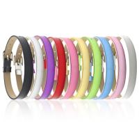PU Leather Cord Bracelets, plated, fashion jewelry & Unisex, more colors for choice, 210mm, Sold By Strand