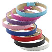 PU Leather Cord Bracelets, plated, fashion jewelry & Unisex, more colors for choice, 210mm, Sold By Strand