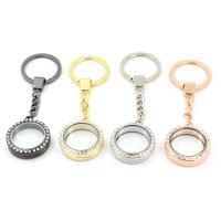 Zinklegierung Schlüssel Verschluss, mit Glas, plattiert, Modeschmuck & unisex, keine, frei von Nickel, Blei & Kadmium, 30x30mm, verkauft von PC