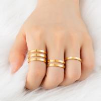 aço inoxidável Cuff Ring Finger, banhado, joias de moda & para mulher, Mais cores pare escolha, vendido por PC