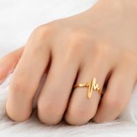 Stainless Steel Mandzsetta Finger Ring, galvanizált, divat ékszerek & a nő, több színt a választás, 15x2mm, Által értékesített PC