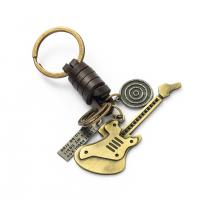 Zinc Alloy Key Clasp PU Leather with Zinc Alloy plated fashion jewelry & for woman Sold By PC